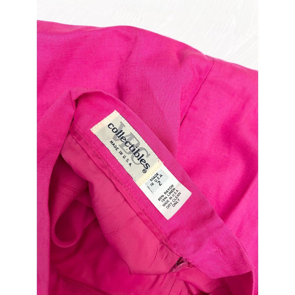 Vintage Hot pink 80s Lined Midi Pencil Skirt - Size XS - Picture 7 of 7